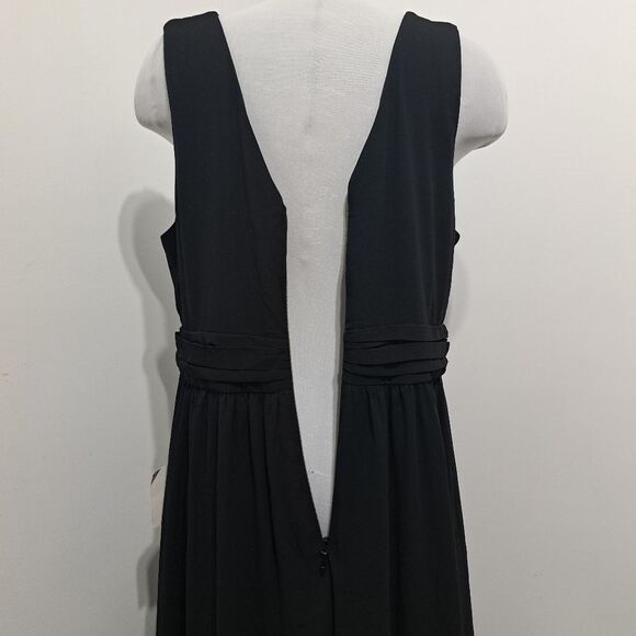Lulus Thoughts Of Hue Boho Chic Goth Surplice Maxi Dress Black Sz 1XL NWT - Picture 11 of 15